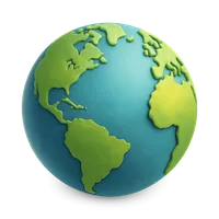 Isometric 3D icon of a earth