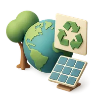 Isometric 3D icon of a ecology