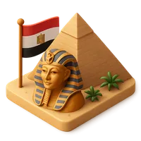 Isometric 3D icon of a egypt