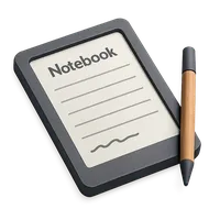 Isometric 3D icon of a e-ink tablet