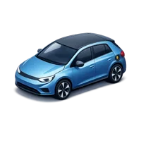 Isometric 3D electric hatchback icon for free download, suitable for EV apps, transport dashboards, and mobility graphics.