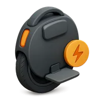Isometric 3D icon of a electric unicycle