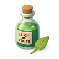Isometric 3D icon of a elixir of youth