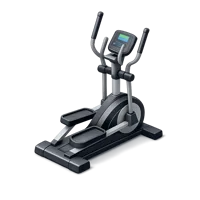 Elliptical machine isometric 3D icon for fitness, cardio, and gym equipment visuals