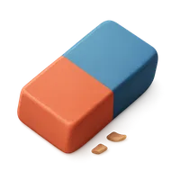 Isometric 3D icon of a eraser