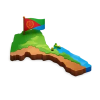 Isometric 3D Eritrea icon for country, geography, travel, and regional interface design