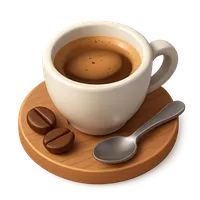 Isometric 3D icon of a espresso
