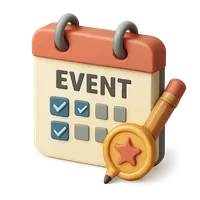 Isometric 3D icon of a event