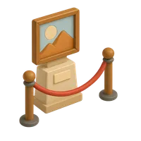 Isometric 3D icon of a exhibition
