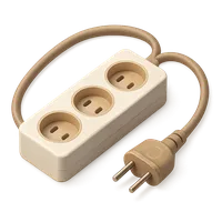 Isometric 3D icon of a extension cord