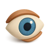 Isometric 3D icon of a eye