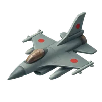 Isometric 3D icon of a f-16