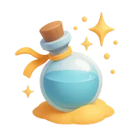 Isometric 3D icon of a fairy dust