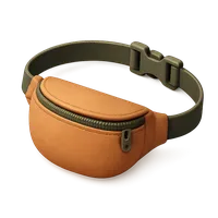 Isometric 3D icon of a fanny pack, stylized vector illustration for digital icon sets