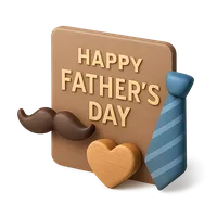 Isometric 3D icon of a father'sday, stylized vector illustration for digital icon sets
