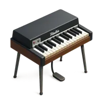 Isometric 3D icon of a fender rhodes, stylized vector illustration for digital icon sets