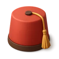 Isometric 3D icon of a fez hat, stylized vector illustration for digital icon sets