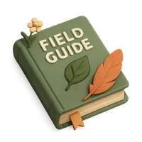 Isometric 3D icon of a field guide, stylized vector illustration for digital icon sets