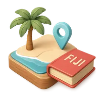 Isometric 3D icon of a fiji, stylized vector illustration for digital icon sets