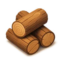 Isometric 3D icon of a firewood, stylized vector illustration for digital icon sets