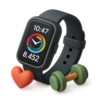 Isometric 3D icon of a fitness tracker, stylized vector illustration for digital icon sets