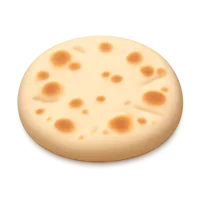 Flatbread front-facing 3D UI icon for food apps, menus, and restaurant interfaces