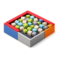 Foam Pit isometric 3D icon for gym, trampoline park, and recreation visuals