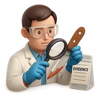 Forensic scientist in a lab