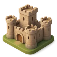 Stone fortress with towers