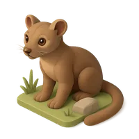 Fossa resting in the forest