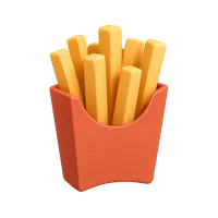 Basket of crispy French fries