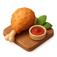 Plate of crispy fried chicken