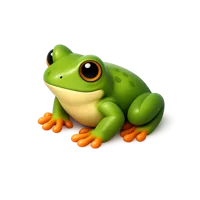 Free isometric 3D frog icon for nature, wildlife, and educational design projects
