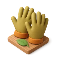 Pair of gardening gloves
