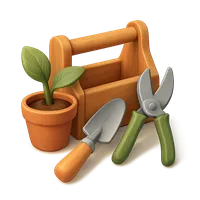 Gardening kit with tools and seeds