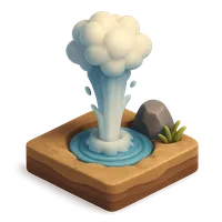 Erupting geyser in Iceland