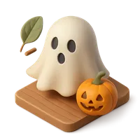Ghost illustration with white sheet