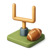 Goal post on soccer field