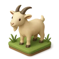 Mountain goat on rocky slope