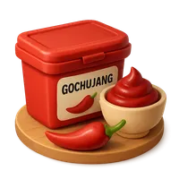 Jar of red gochujang paste
