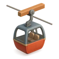 Gondola lift over mountains
