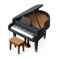 Black grand piano in room