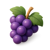 Bunch of grapes on vine