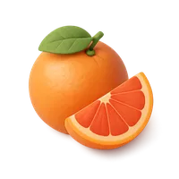 Halved grapefruit on plate