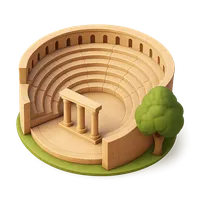 Ancient Greek amphitheater ruins