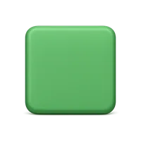 Green square front-facing 3D UI icon in a premium style, free to download for apps, websites, and design systems.