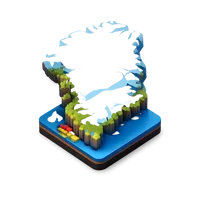 Greenland isometric 3D icon for travel maps, geography projects, and Arctic location visuals