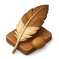Fantasy griffin feather artifact
