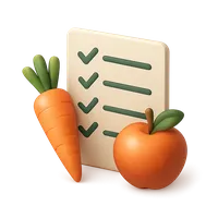 Handwritten grocery list