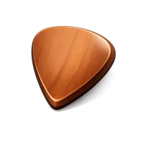 Isometric 3D guitar pick icon, free download for music apps, guitar gear visuals, and instrument-related design projects.